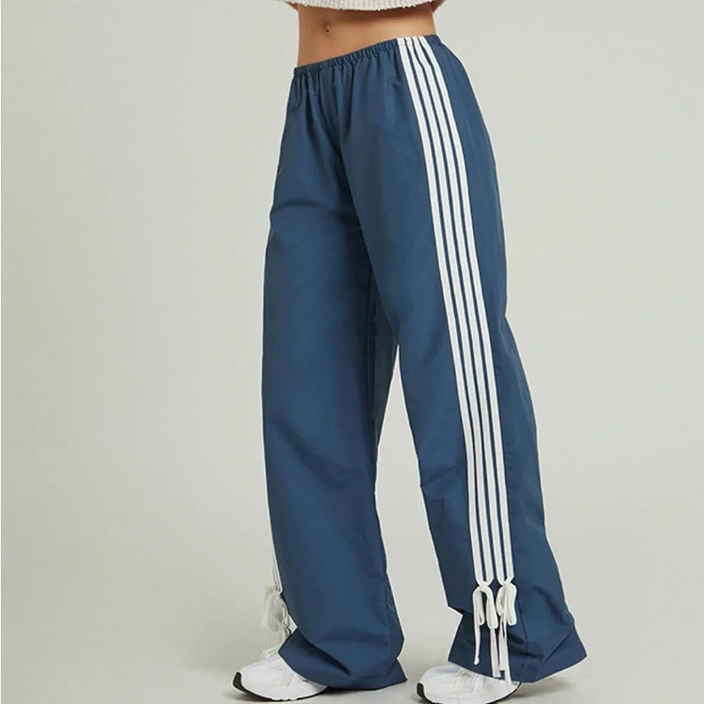 PacSun Navy Wide Leg Track Pants - Picture 1 of 4